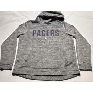 Indiana Pacers Nike Hoodie Mens Large Gray NBA Basketball Dri-FIT Pullover Team